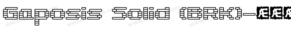 Gaposis Solid (BRK)字体转换